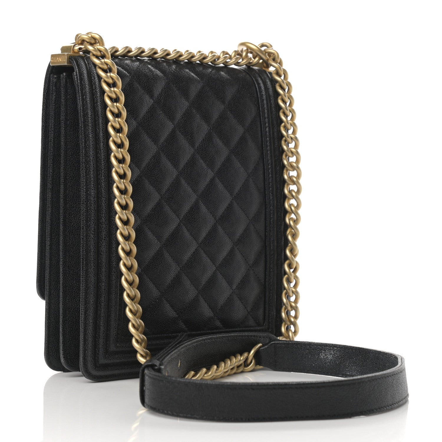 Chanel Caviar Quilted North South Boy Flap Black 3 of 11