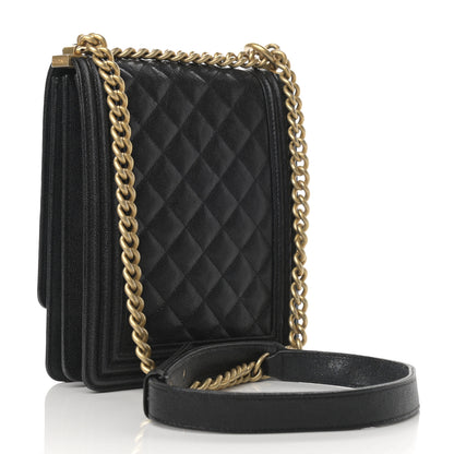 Chanel Caviar Quilted North South Boy Flap Black 3 of 11
