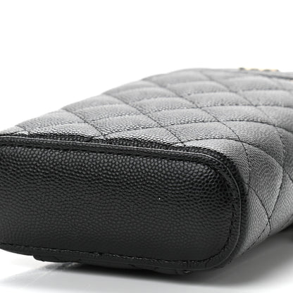 Chanel Caviar Quilted Phone Holder With Chain Black 10 of 11