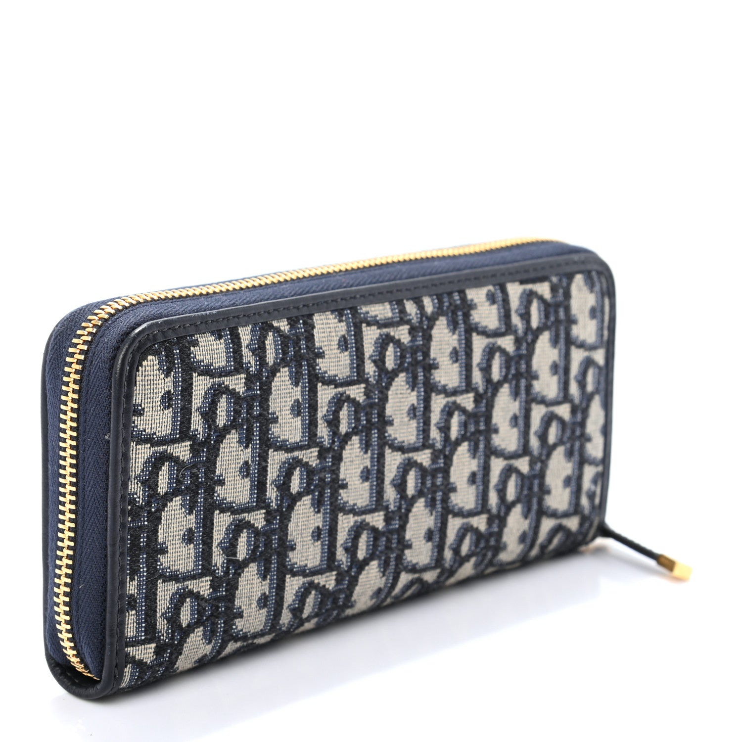 Christian Dior Oblique 30 Montaigne Zip Around Wallet Blue 3 of 9