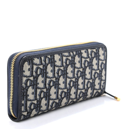 Christian Dior Oblique 30 Montaigne Zip Around Wallet Blue 3 of 9