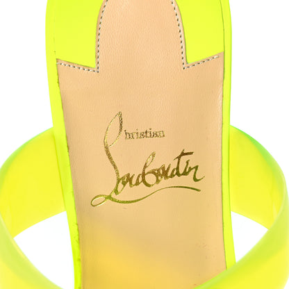Christian Louboutin PVC Ovida 85 Slide Sandals 37 Yellow 7 of 7