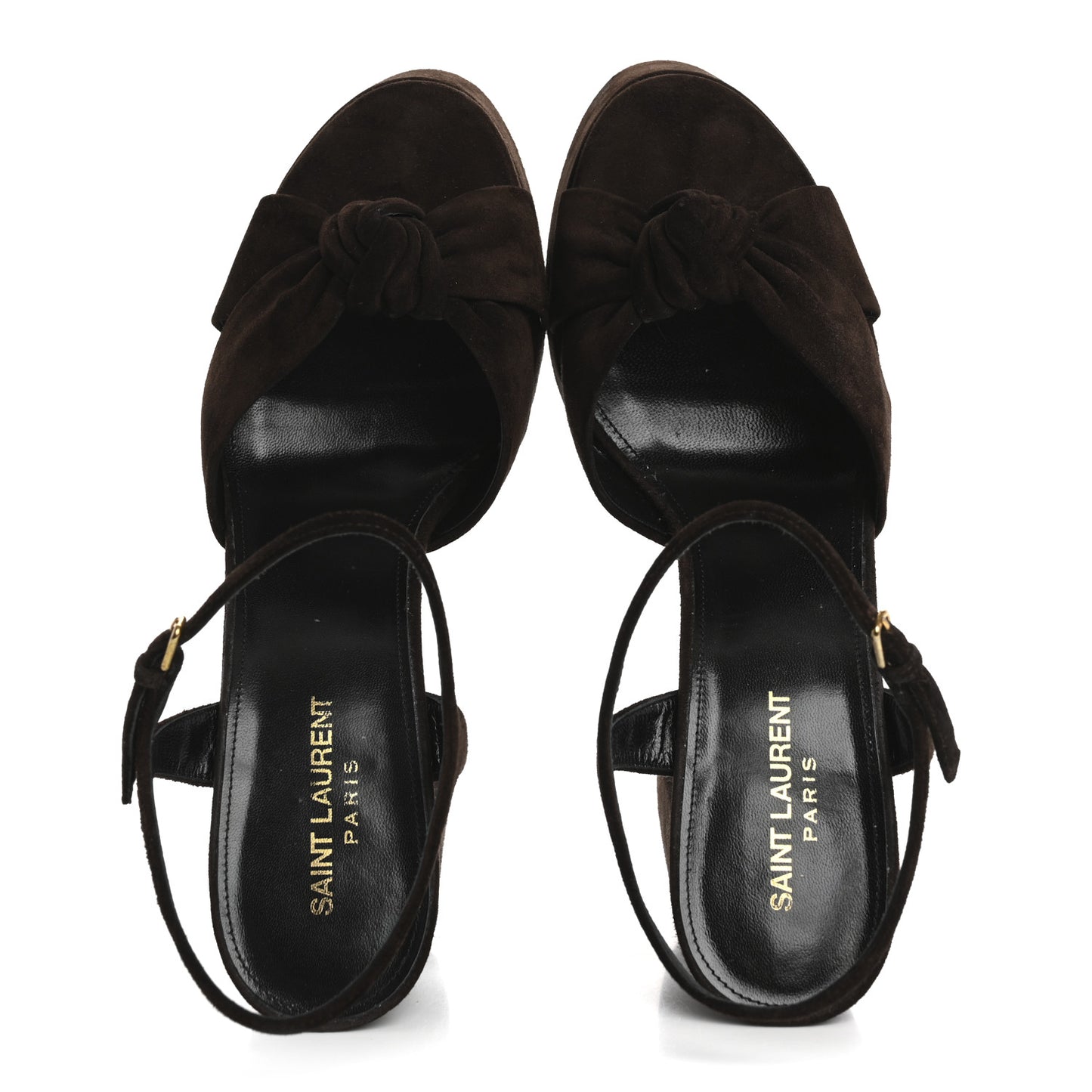Suede Cachemire Bianca 85 Platform Sandals 41 Coffee