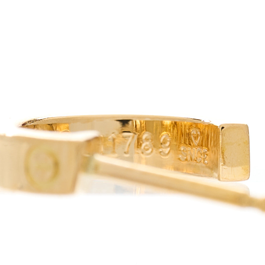 18K Yellow Gold Small LOVE Hoop Earrings