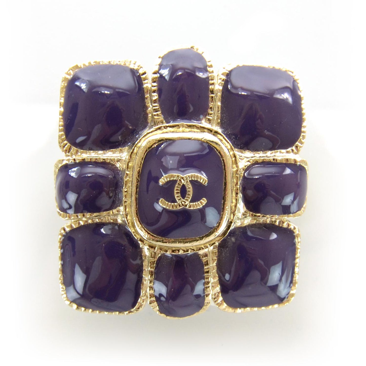 CC Brooch Purple Gold