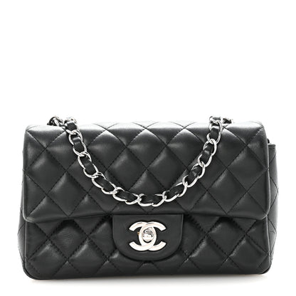 Chanel Lambskin Quilted Mini Rectangular Flap Black 1 of 10
