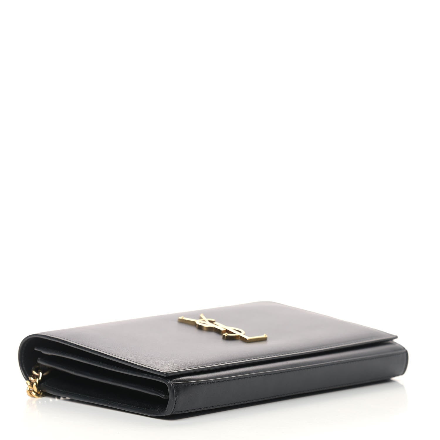 Saint Laurent Smooth Calfskin Medium Classic Monogram Kate Satchel Black 4 of 17