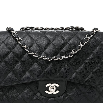 Chanel Caviar Quilted Jumbo Single Flap Black 5 of 19