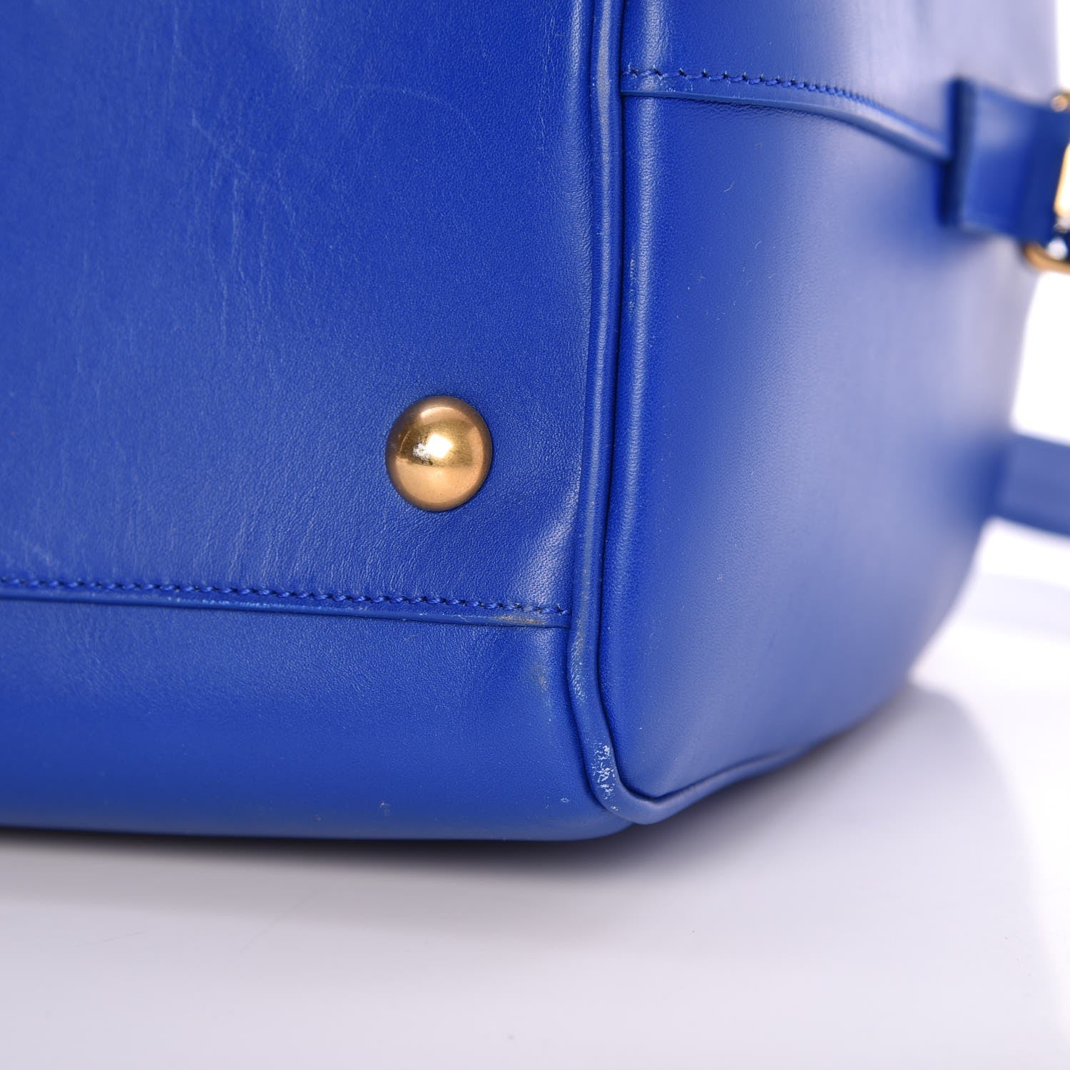 Saint Laurent Calfskin Classic Duffle 6 Blue 7 of 10