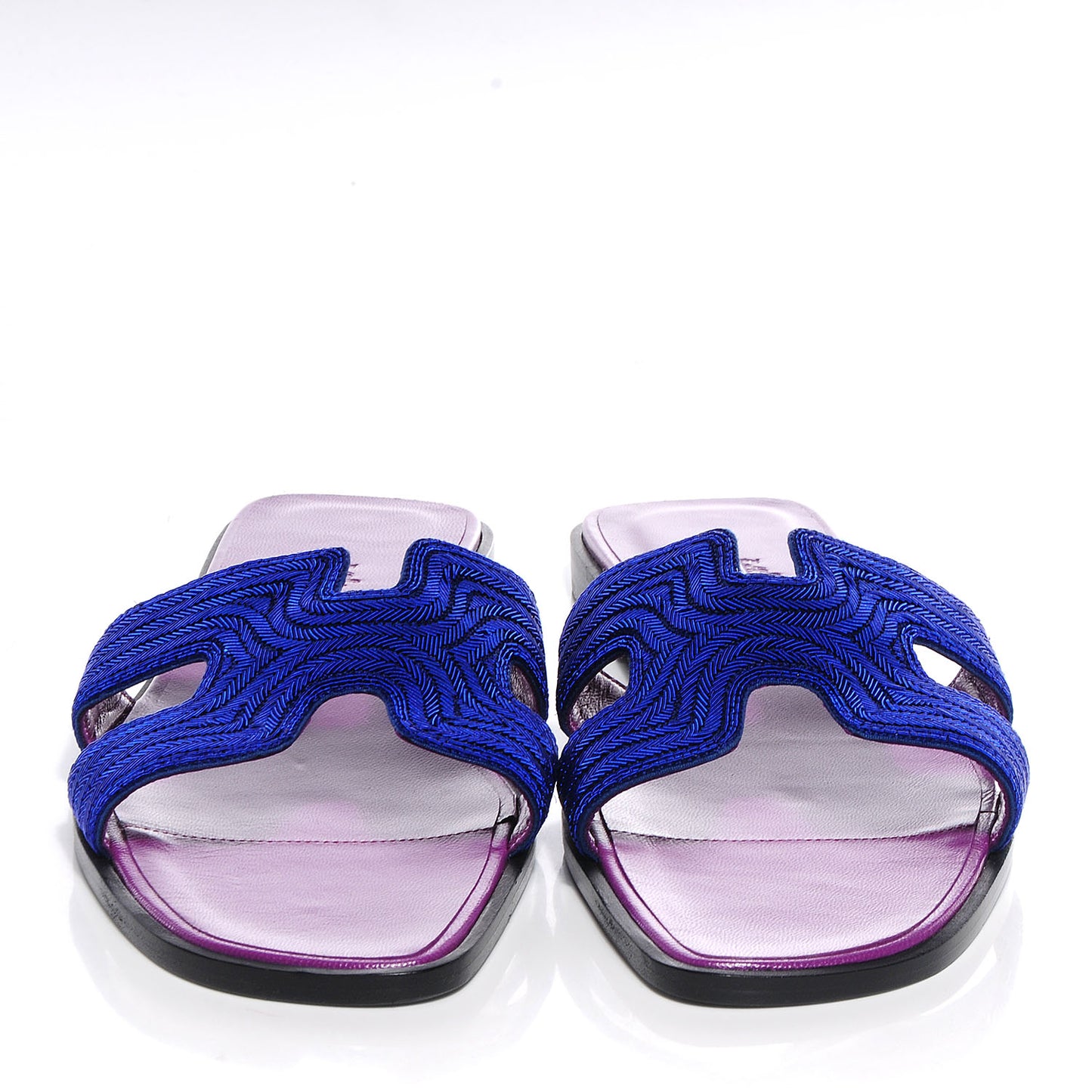 Herringbone Dabka Oran Sandals 38.5 Bleu