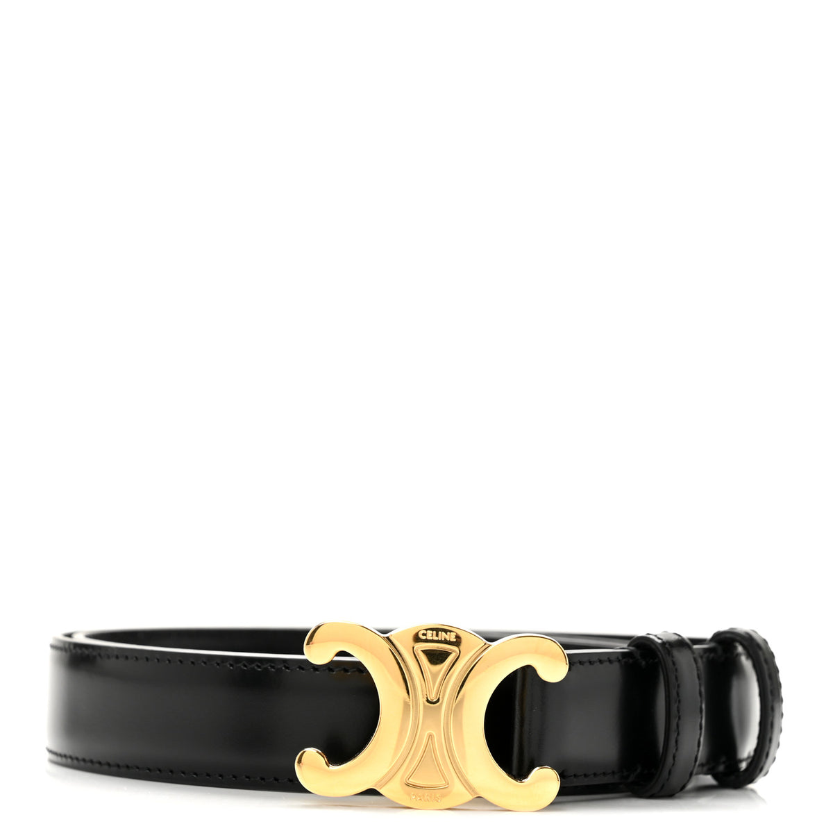 Box Calfskin Medium 25mm Triomphe Belt 80 32 Black