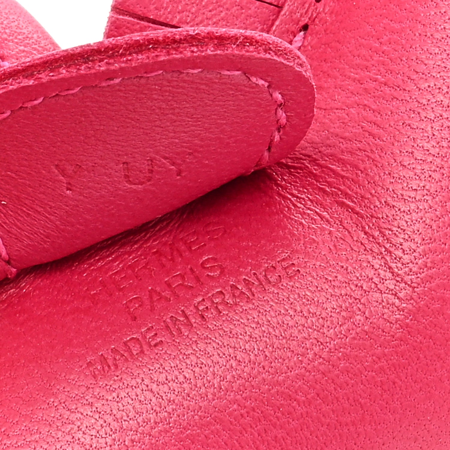 Hermes Milo Lambskin Grigri Rodeo Horse Bag Charm PM Rose Mexico 3 of 3