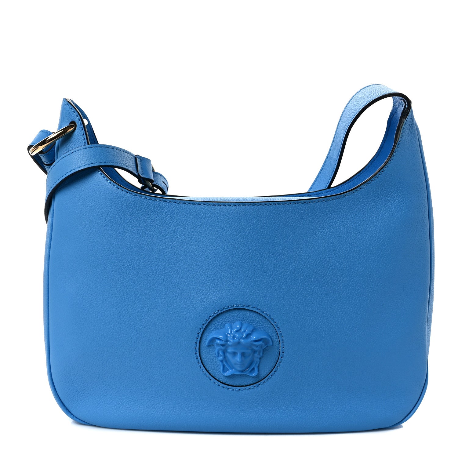 Versace Calfskin Medium La Medusa Hobo Crossbody Blue 1 of 8