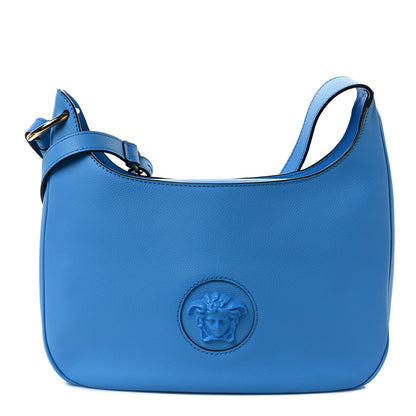 Versace Calfskin Medium La Medusa Hobo Crossbody Blue 1 of 8