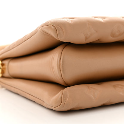 Louis Vuitton Lambskin Embossed Monogram Coussin PM Camel 8 of 11