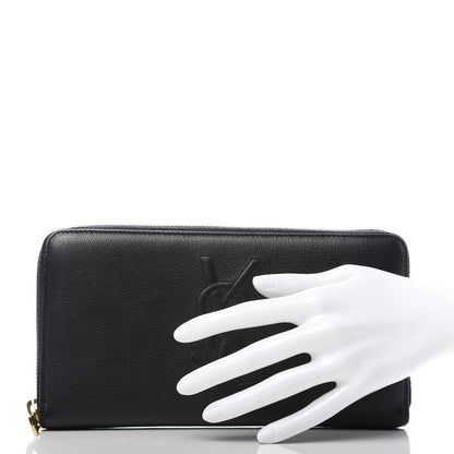 Saint Laurent Chevre Belle De Jour Zip Around Wallet Black 2 of 9