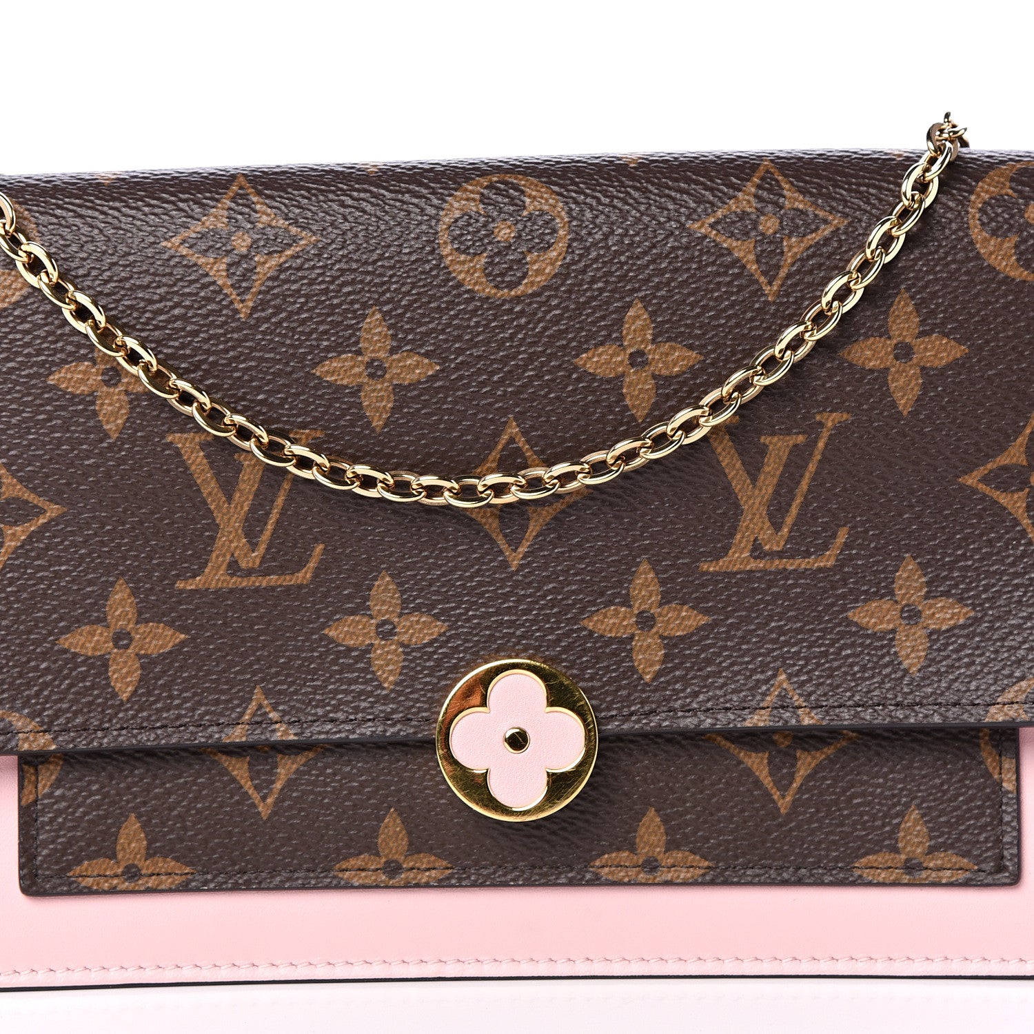 Louis Vuitton Monogram Flore Chain Wallet Rose Ballerine 9 of 9