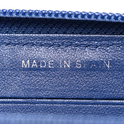 Chanel Lambskin Quilted Small Boy Zip Around Wallet Blue 7 of 14