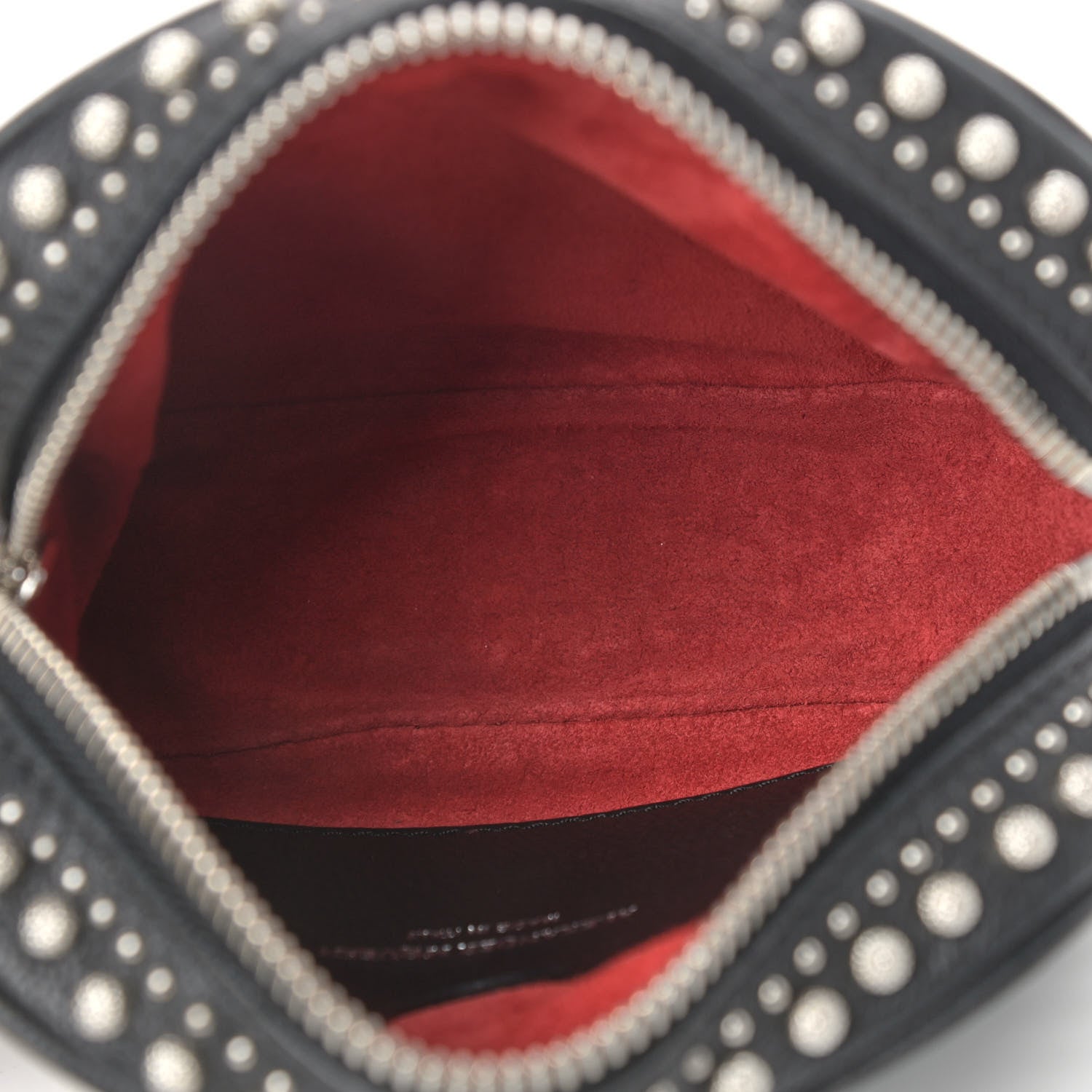 Alexander McQueen Calfskin Studded Embroidered Mini Camera Bag Black 6 of 8