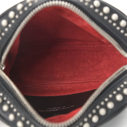 Alexander McQueen Calfskin Studded Embroidered Mini Camera Bag Black 6 of 8