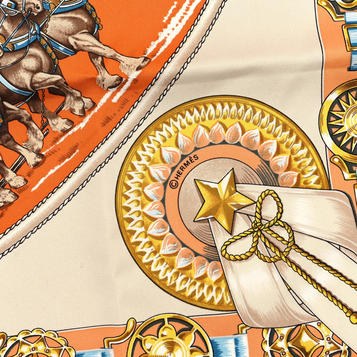 Silk Chevaux De Trait Scarf 90