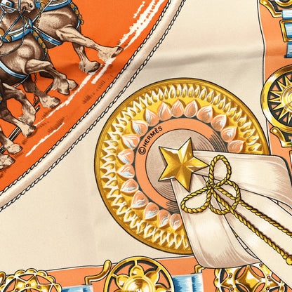 Hermes Silk Chevaux De Trait Scarf 90 3 of 4