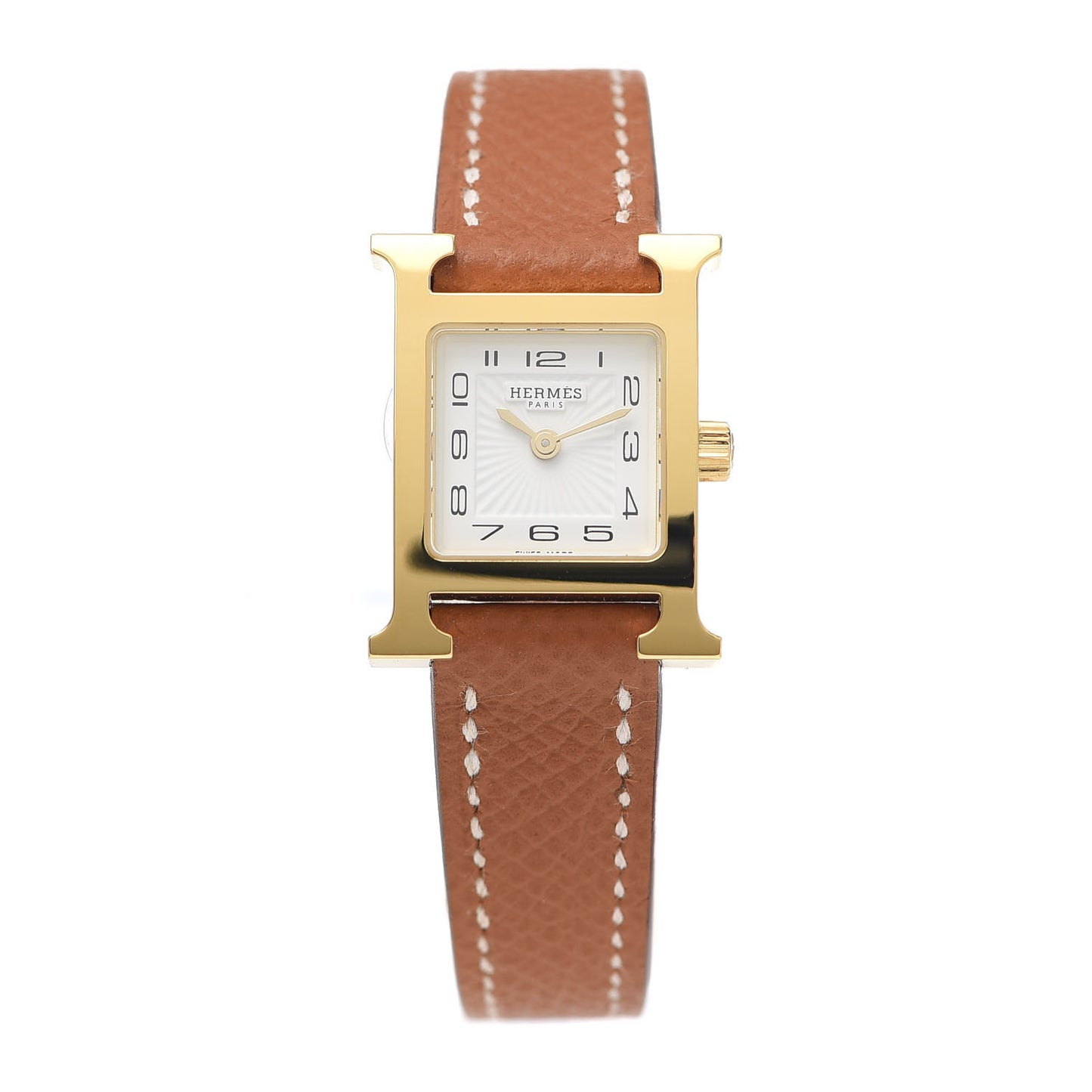 Stainless Steel Epsom 17.2mm Heure H Hour Quartz Watch Gold