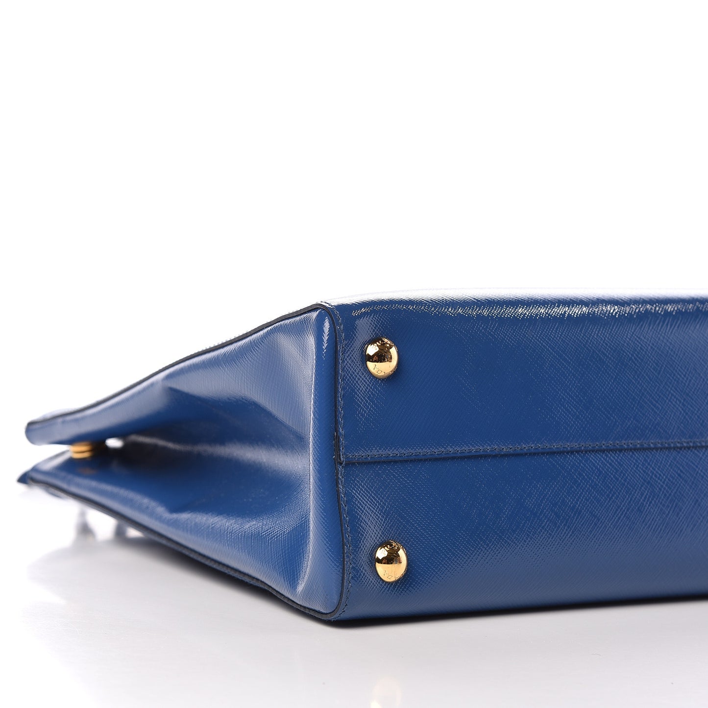 Saffiano Vernice Parabole Tote Azzurro