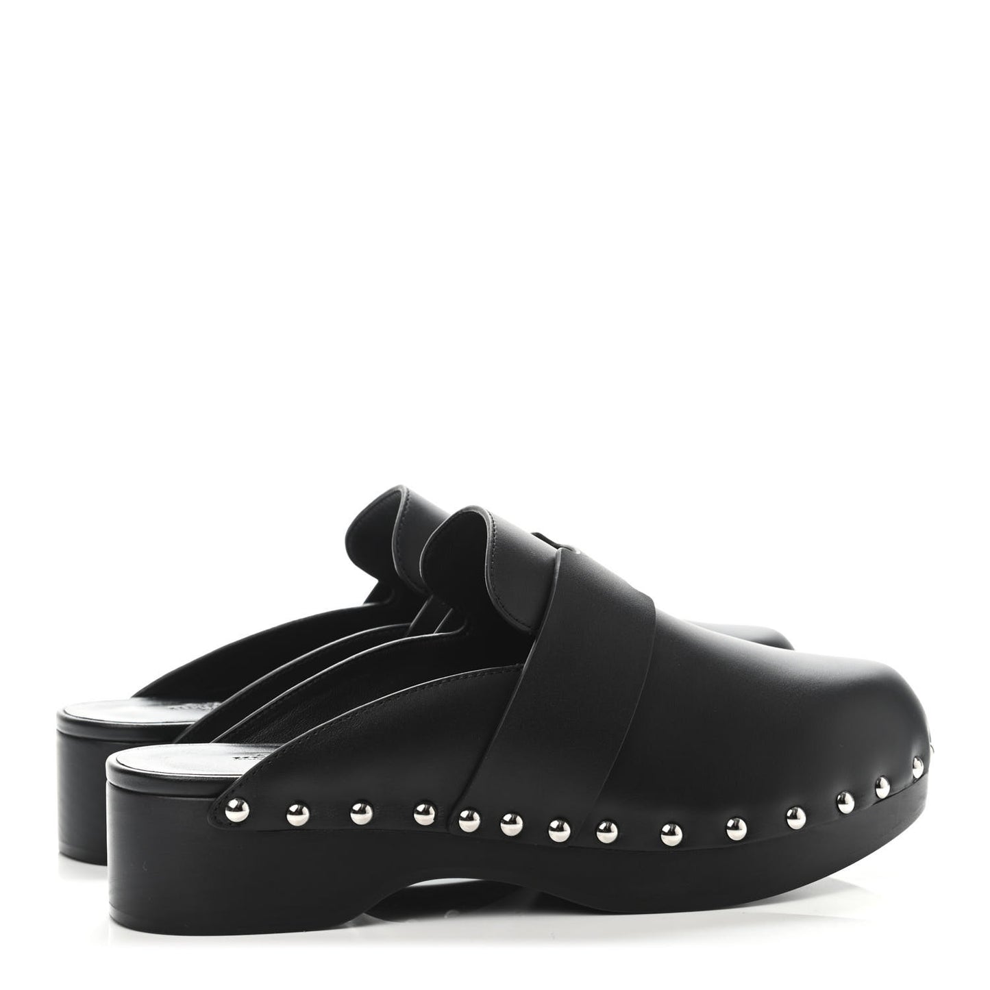 Calfskin Calya Mules 37 Black