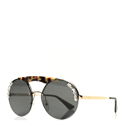 Prada Crystal Ornate Sunglasses SPR52U Havana 1 of 5