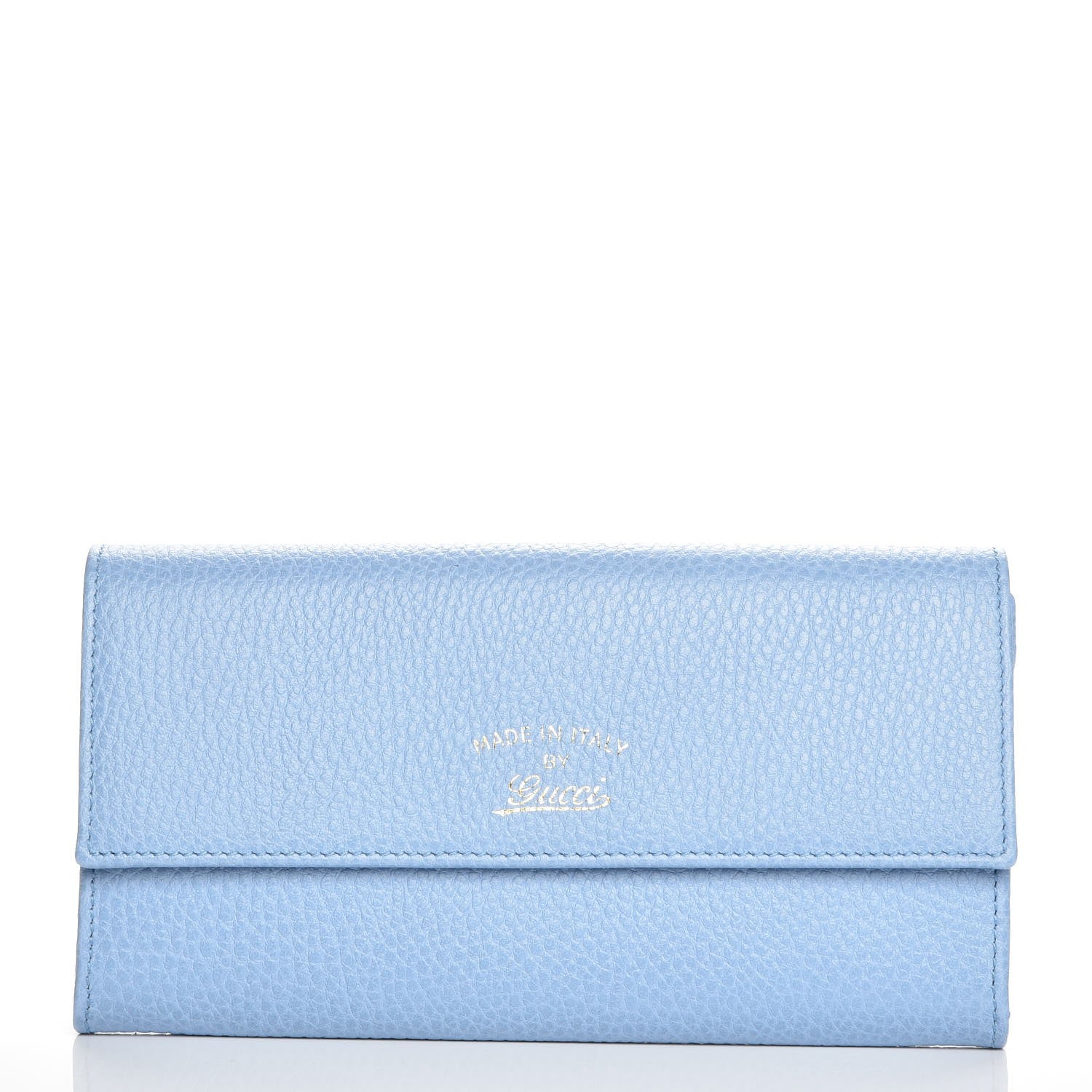 Gucci Dollar Calfskin Swing Continental Wallet Mineral Blue 1 of 8