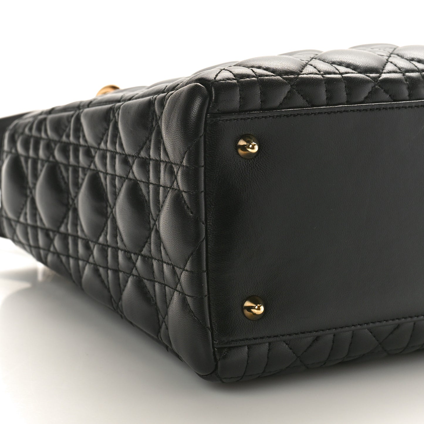 Lambskin Cannage Medium Lady Dior Black
