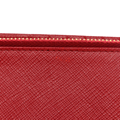 Prada Saffiano Metal Medium Wallet Rosso 13 of 13