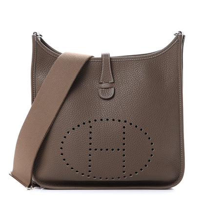 Hermes Taurillon Clemence Evelyne III PM Etoupe 1 of 10