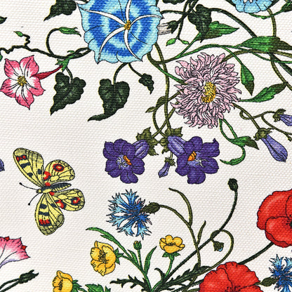Gucci Canvas Large Flora Tote Navy Multicolor 11 of 11