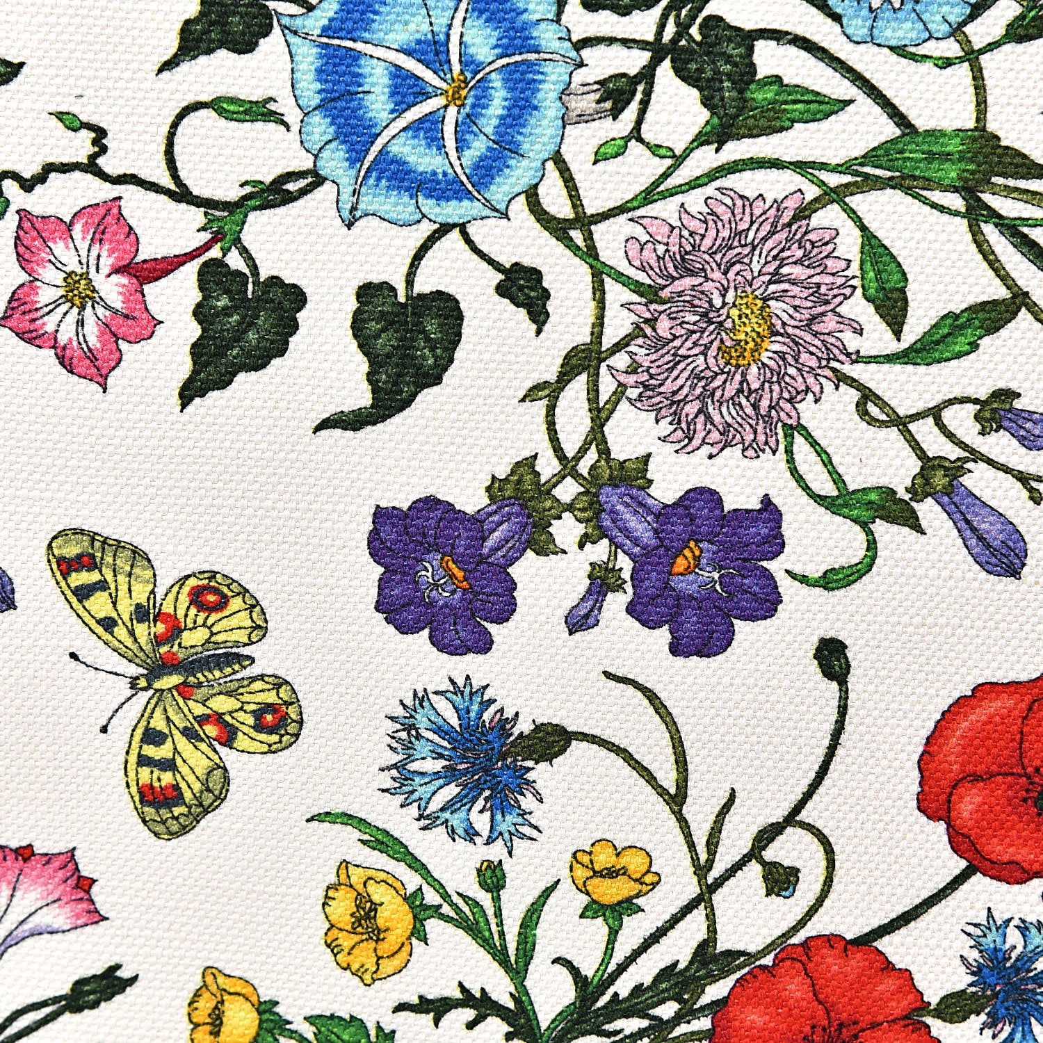 Gucci Canvas Large Flora Tote Navy Multicolor 11 of 11