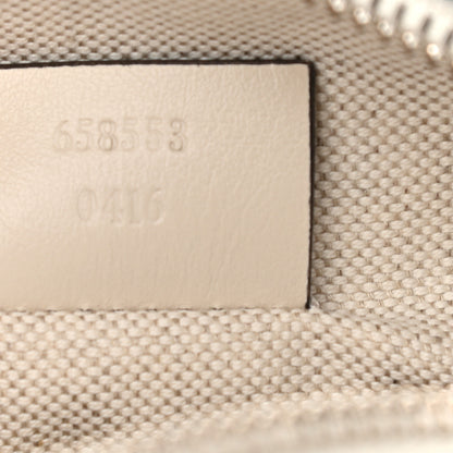 Gucci Calfskin GG Tennis Embossed Mini Double Zip Messenger Bag Mystic White 7 of 12