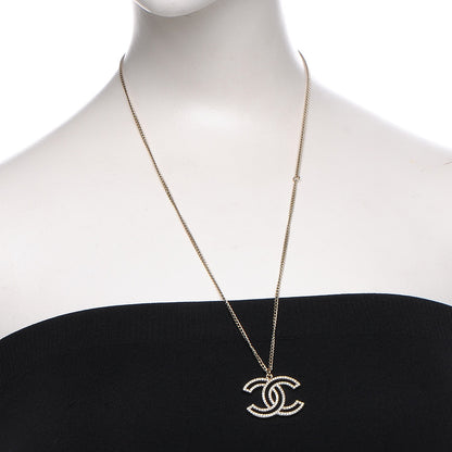 Chanel Crystal CC 100 Anniversary Necklace Gold 2 of 7