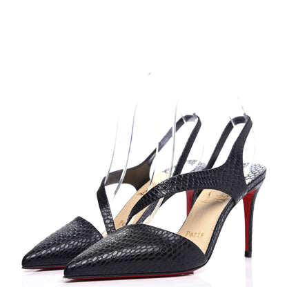Christian Louboutin Calfskin Jurassic Brandina 85 Slingback Pumps 36.5 Black 3 of 10