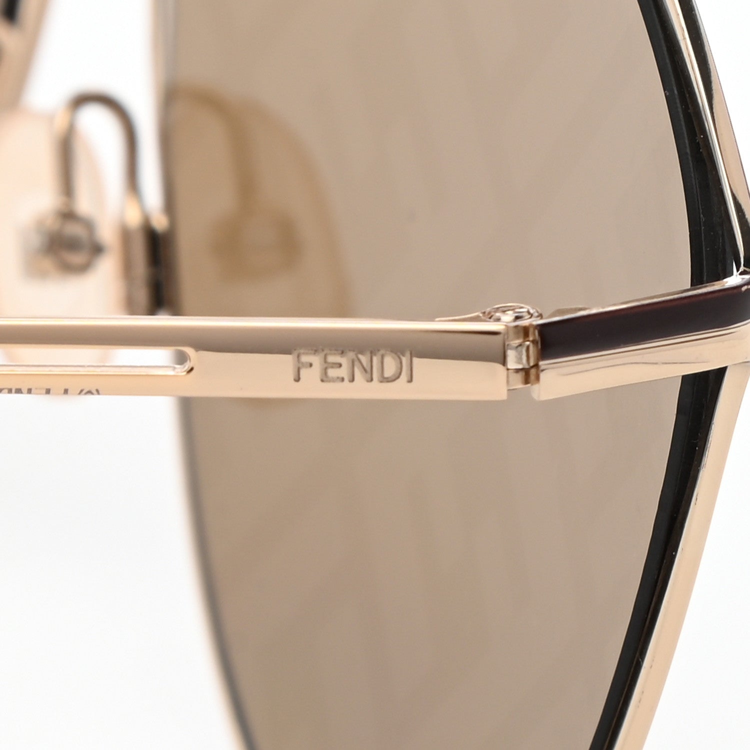 Fendi Metal Aviator Sunglasses FFM0071/S Gold 9 of 9