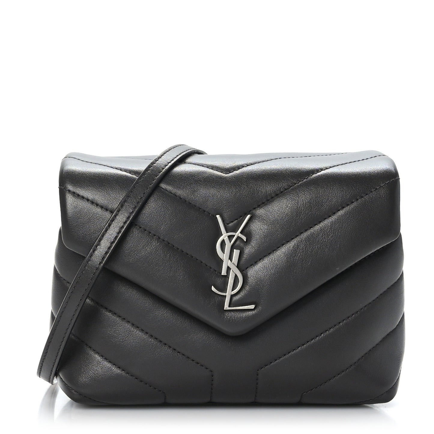 Calfskin Y Quilted Monogram Toy Loulou Crossbody Bag Asphalt