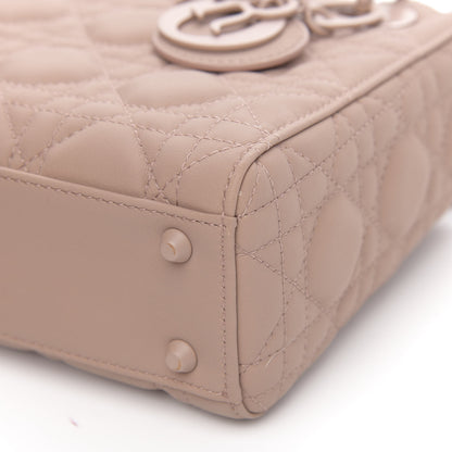 Christian Dior Ultra Matte Calfskin Cannage Mini Lady Dior Light Beige 9 of 10