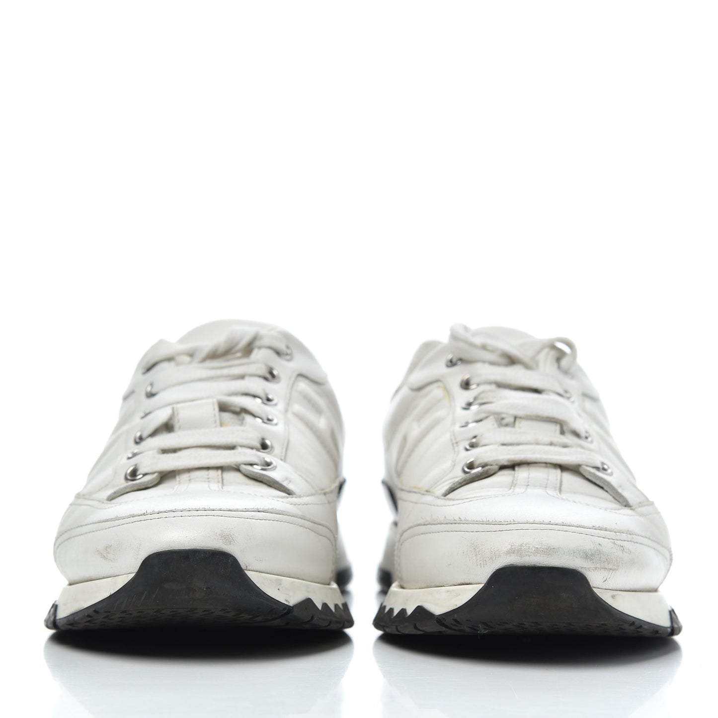 Calfskin Womens Trail Sneakers 39.5 White