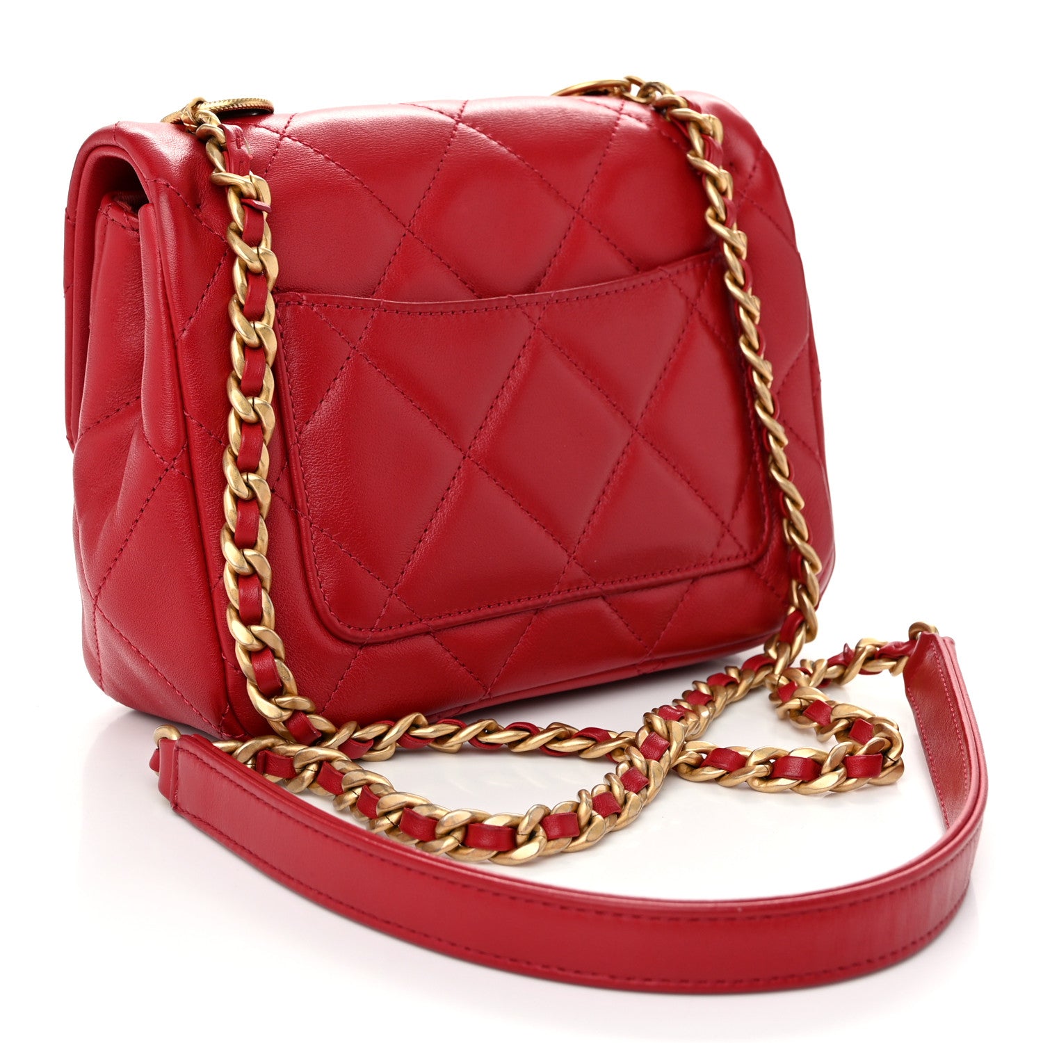 Chanel Calfskin Quilted Mini Charms Flap Red 3 of 10