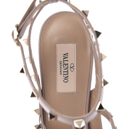 Valentino Garavani Pebbled Calfskin Rockstud Ankle Strap Pumps 41 Poudre 6 of 9