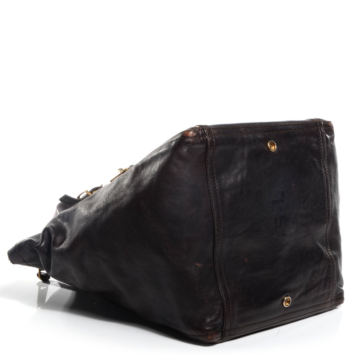 Saint Laurent Calfskin Medium Downtown Brown 4 of 8