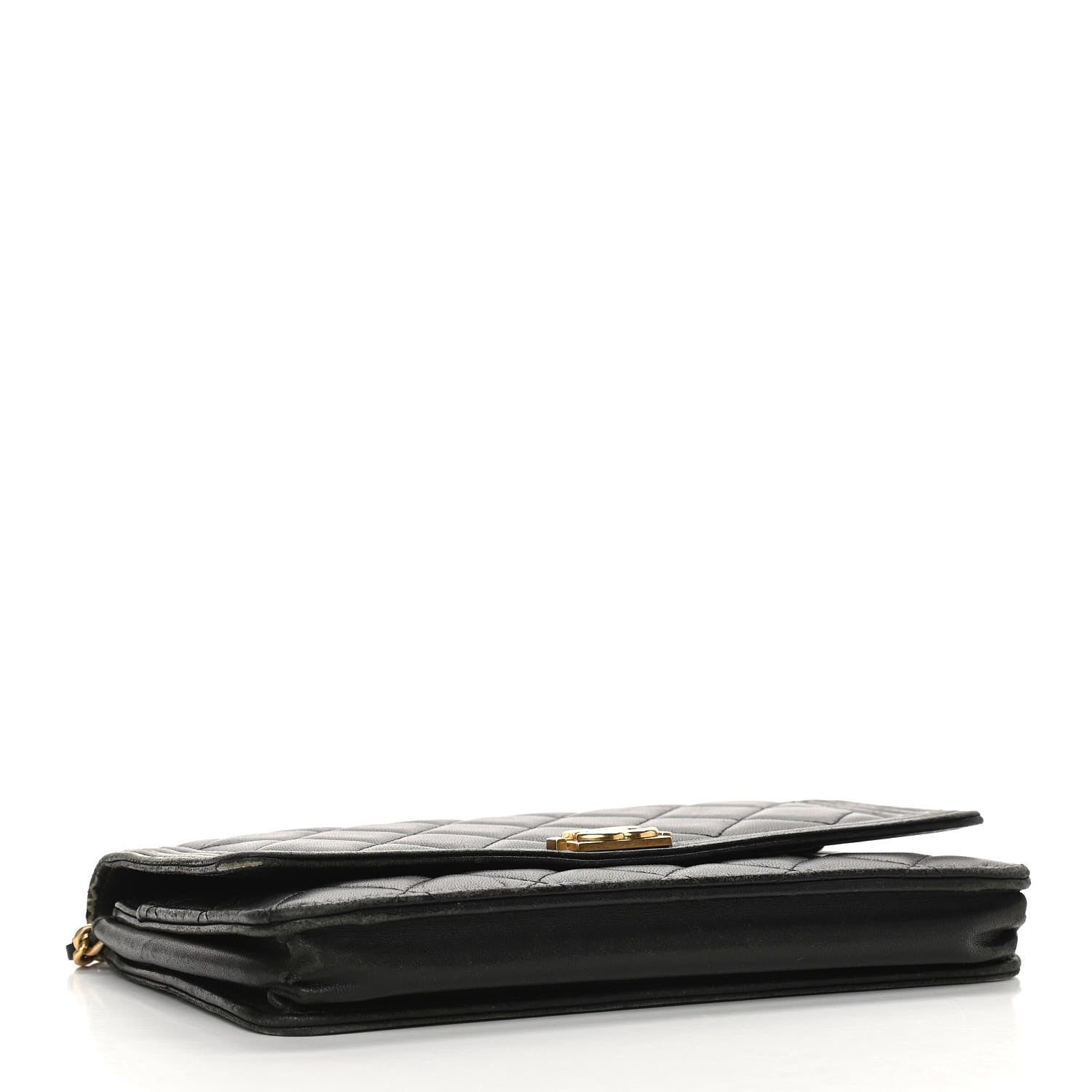 Chanel Calfskin Quilted Boy Wallet On Chain WOC Black 4 of 15