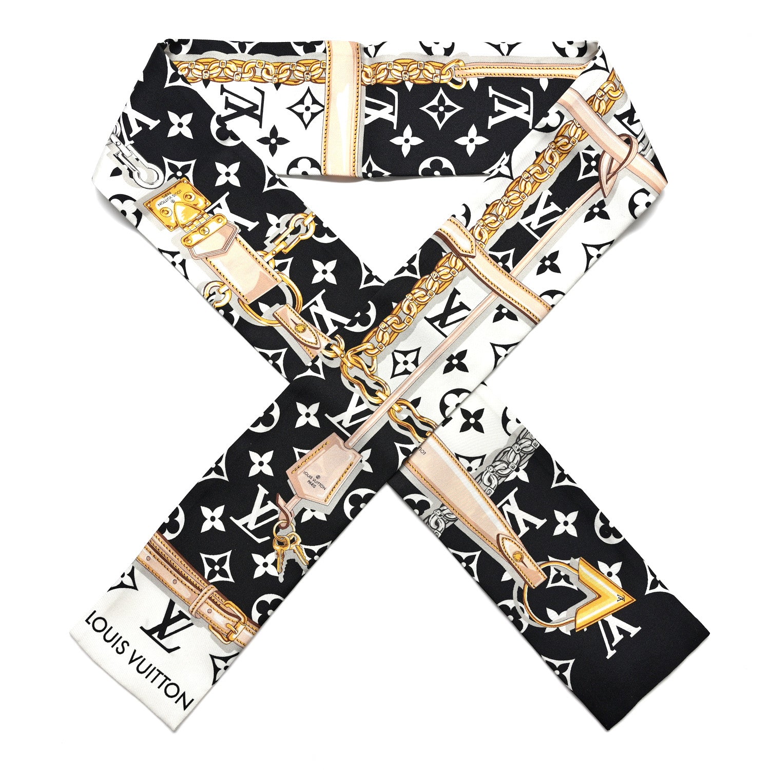 Louis Vuitton Silk Monogram Confidential Bandeau Black 1 of 6