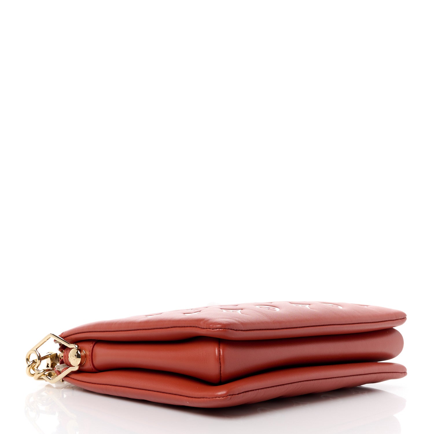 Louis Vuitton Lambskin Embossed Monogram Coussin PM Terracotta Brown 4 of 12