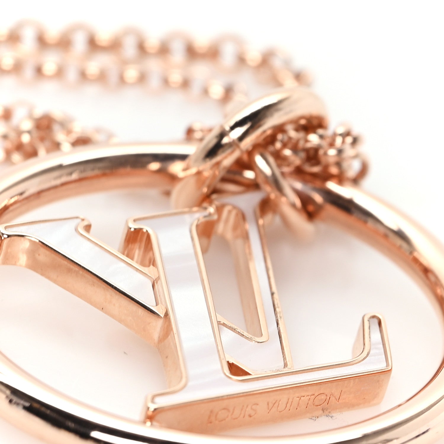 Louis Vuitton Metal Enamel LV Stellar Long Necklace Rose Gold 4 of 6
